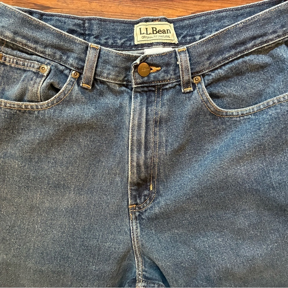 Vintage 90s L.L. Bean Original Fit Natural Jeans Women’s 12 MT High Rise USA - Picture 4 of 13
